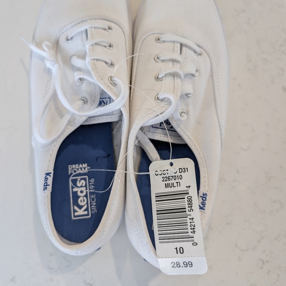 NWT Keds Women Classic White Sneakers Size 10 - Picture 5 of 5